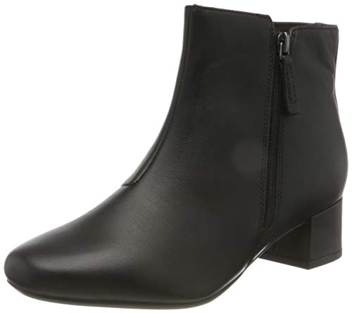 Clarks Marilyn Beth, Botas Cortas al Tobillo Mujer, Cuero Negro, 38 EU