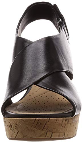 Clarks Maritsa Lara, Sandalia con Pulsera Tira de Tobillo, Negro (Black-), 37 EU