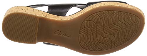 Clarks Maritsa Lara, Sandalia con Pulsera Tira de Tobillo, Negro (Black-), 37 EU