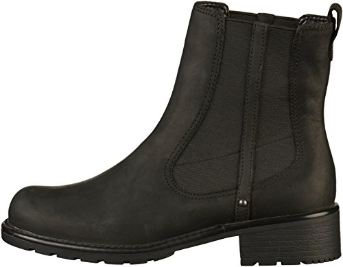 Clarks Orinoco Club, Botas Chelsea para Mujer, Negro (Black Leather), 42 EU