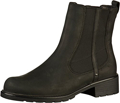 Clarks Orinoco Club, Botas Chelsea para Mujer, Negro (Black Leather), 42 EU