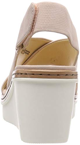 Clarks Palm Candid, Sandalia con Pulsera Mujer, Beige (Nude Pink-), 38 EU