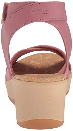 Clarks Sandalia de cuña Step Cali Coast para mujer, rosa (malva (Mauve Canvas)), 43 EU