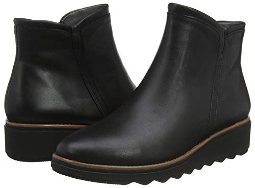 Clarks Sharon Heights, Botas Cortas al Tobillo Mujer, Cuero Negro, 38 EU