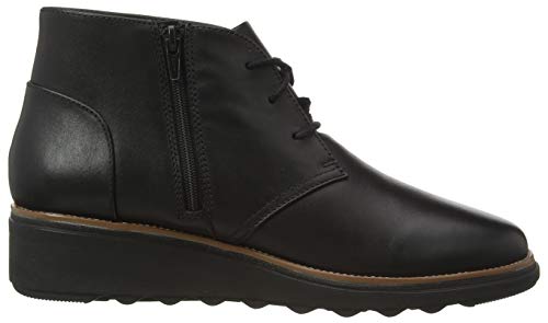 Clarks Sharon Hop, Botas Modelo Chukka Mujer, Negro (Black Leather), 36 EU