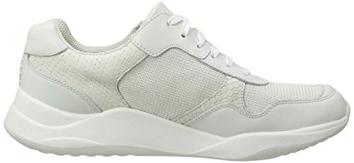 Clarks Sift Lace, Zapatillas Mujer, Blanco (White Combi White Combi), 36 EU