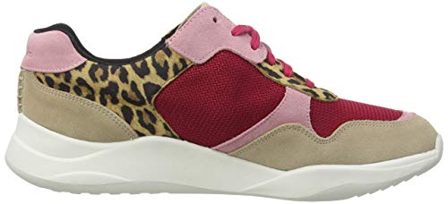 Clarks Sift Lace, Zapatillas para Mujer, Negro (Leopard Print Leopard Print), 38 EU