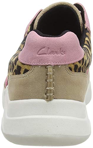 Clarks Sift Lace, Zapatillas para Mujer, Negro (Leopard Print Leopard Print), 38 EU