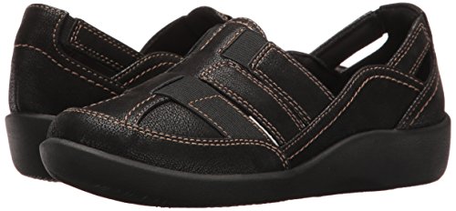 Clarks Sillian Stork Fisherman - Sandalias para Mujer, Color Negro, Talla 38.5 EU