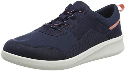 Clarks Sillian2.0 Kae, Zapatillas Mujer, Azul (Blue Marine), 39 EU