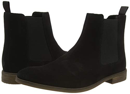 Clarks Stanford Top, Botas Chelsea Hombre, Negro (Black SDE Black SDE), 44 EU