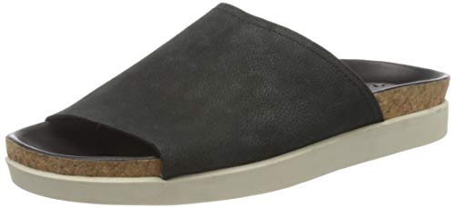 Clarks Sunder Slide, Sandalias Punta Cerrada Hombre, Negro (Black Nubuck Black Nubuck), 43 EU