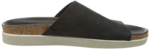 Clarks Sunder Slide, Sandalias Punta Cerrada Hombre, Negro (Black Nubuck Black Nubuck), 43 EU