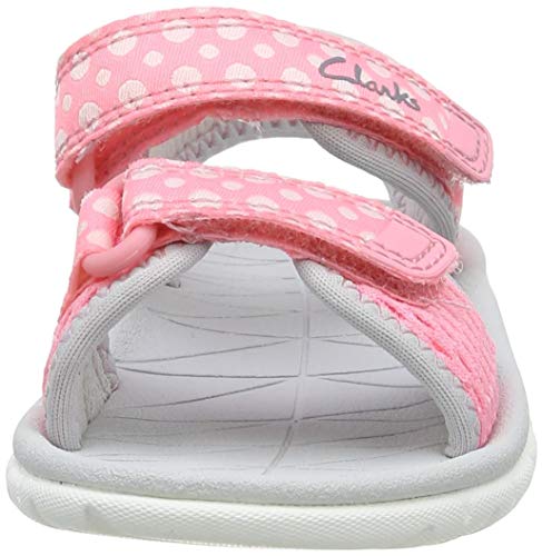 Clarks Surfing Tide T, Sandalias Punta Cerrada Niños, Rosa (Pink Combi Pink Combi), 26 EU