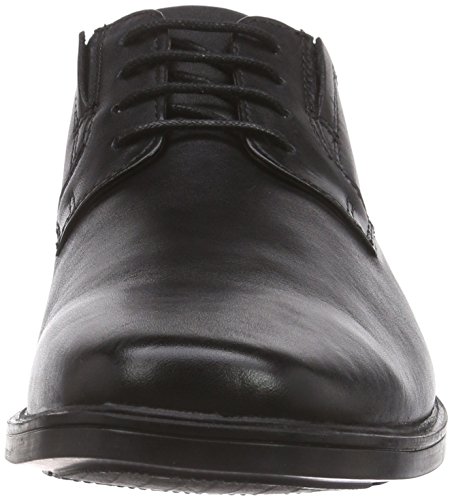 Clarks Tilden Plain, Zapatos Derby para Hombre, Negro (Black Leather), 42 EU