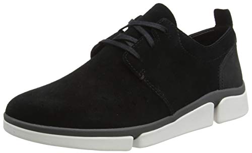 Clarks Tri Verve Boss, Zapatillas Hombre, Negro (Black Combi Black Combi), 43 EU