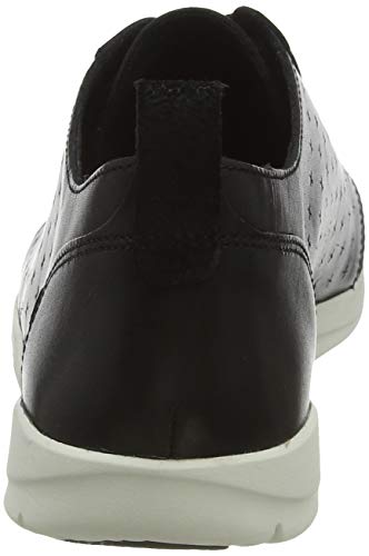 Clarks Triamelia Edge, Zapatillas Mujer, Beige (Black Leather Black Leather), 36 EU