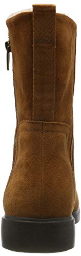 Clarks Un Elda Mid, Botas Slouch Mujer, Marrón (Dark Tan Suede Dark Tan Suede), 39.5 EU