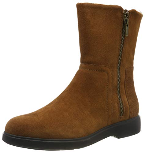 Clarks Un Elda Mid, Botas Slouch Mujer, Marrón (Dark Tan Suede Dark Tan Suede), 40 EU