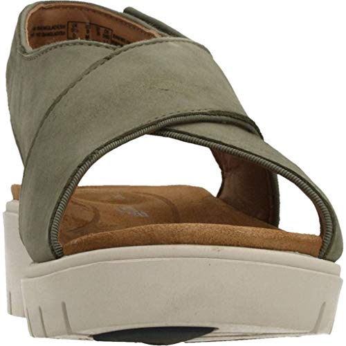 Clarks Un Karely Sun, Chanclas Sandalias Flip-Flop, Gris (Sage Nubuck-), 38 EU