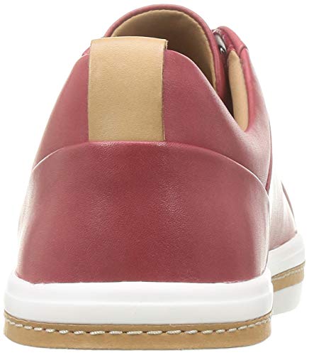 Clarks Un Maui Lace, Zapatillas Mujer, Cuero Rojo, 39 EU