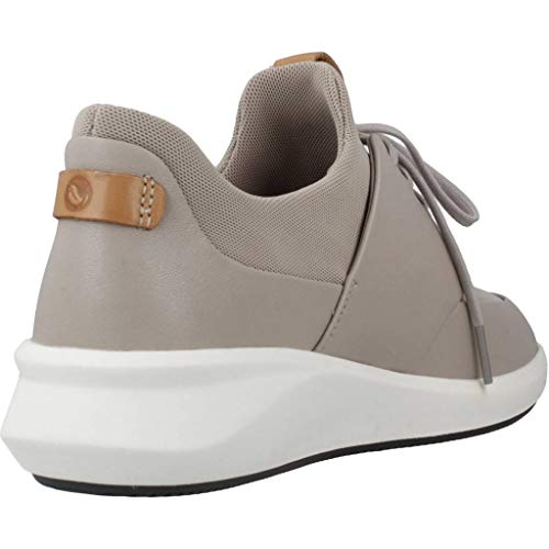 Clarks Un Rio Lace, Zapatillas, Gris (Stone Leather Stone Leather), 39 EU