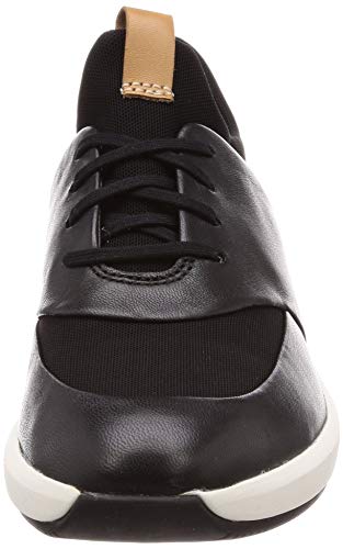 Clarks Un Rio Lace, Zapatillas, Negro (Black Leather Black Leather), 39 EU