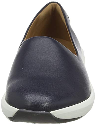 Clarks Un Rio Step, Zapatillas sin Cordones Mujer, Azul (Navy Leather Navy Leather), 37 EU