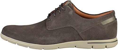 Clarks Vennor Walk, Zapatos de Cordones Derby Hombre, Gris (Grey Suede), 44 EU