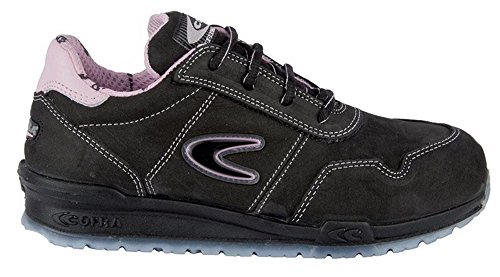 COFRA, Zapato de seguridad moderno y ligero para mujer Alice S3 SRC con aspecto de zapatillas., color Negro, talla 40 EU