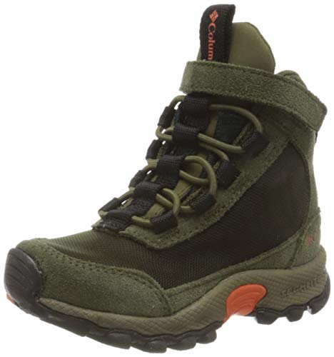 Columbia Flow Borough Zapatillas deportivas de caña alta para niños, Verde(Nori, Tangy Orange), 25 EU