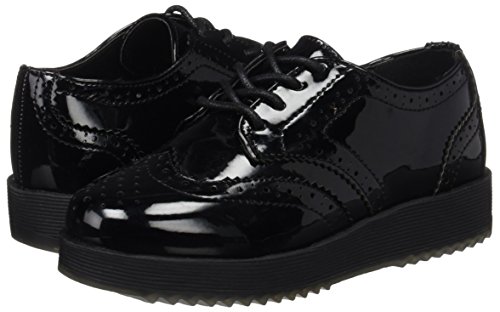 Conguitos Blucher Charol HI552201, Zapatos de Cordones Oxford para Niñas, Negro (Black), 29 EU