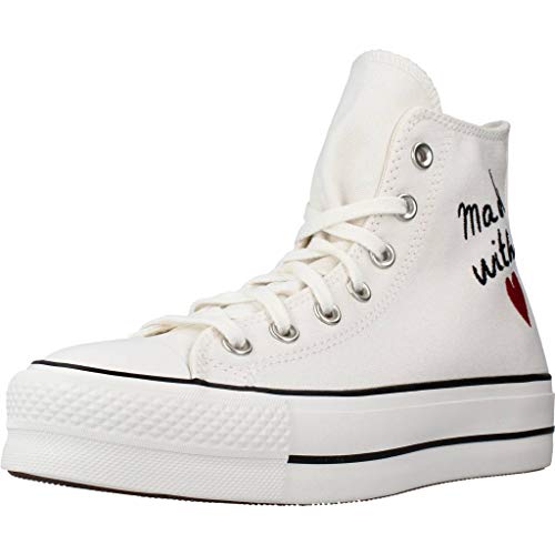 Converse 571119C, Zapatos de Tenis Mujer, White, 38 EU