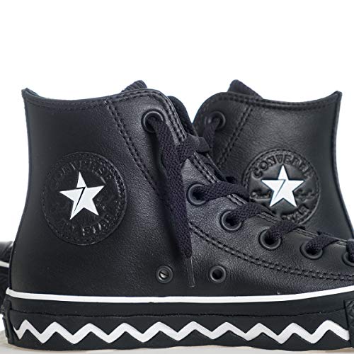 CONVERSE Chuck Taylor All Star VLTG Mono Leather HI Zapatillas Moda Mujeres Negro - 36 - Zapatillas Altas