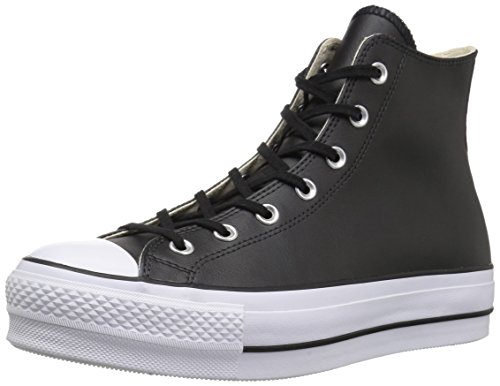 Converse Chuck Taylor CTAS Lift Clean Hi, Zapatillas Altas Mujer, Negro (Black/Black/White 001), 36 EU