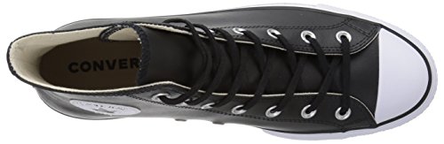 Converse Chuck Taylor CTAS Lift Clean Hi, Zapatillas Altas Mujer, Negro (Black/Black/White 001), 39.5 EU