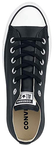 Converse Chuck Taylor CTAS Lift Clean Ox, Zapatillas Mujer, Negro (Black/Black/White 001), 38 EU