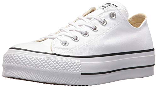 Converse Chuck Taylor CTAS Lift Ox Canvas, Zapatillas Mujer, Blanco (White/Black/White 102), 37.5 EU