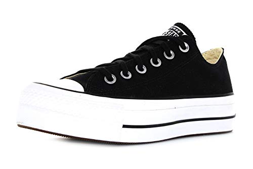 Converse Chuck Taylor CTAS Lift Ox Canvas, Zapatillas Mujer, Negro (Black/White/White 001), 36 EU