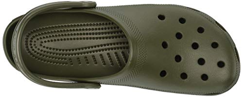 Crocs Classic Zuecos con Correa Trasera Unisex Adulto Army Green 42-43