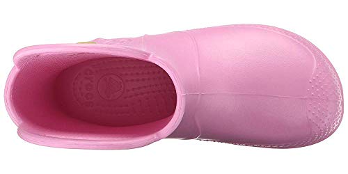 Crocs Handle It Rain Boot K, Botas de Agua Unisex Niños, Rosa (Carnation), 25/26 EU