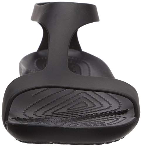 Crocs Serena Sandal Women, Sandalias de Punta Descubierta para Mujer, Negro Black 060, 36/37 EU