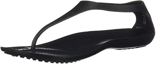 Crocs Sexi Flip Women, Sandalias para Mujer, Negro (Black/Black), 37/38 EU