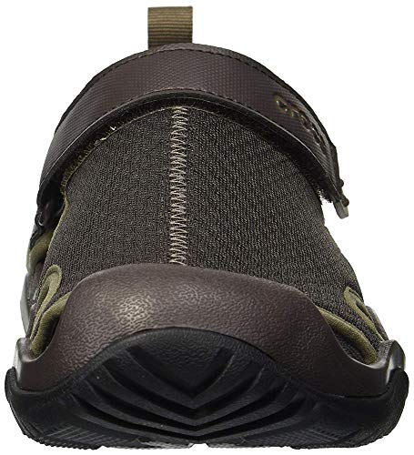 CROCS Swiftwater Mesh Deck Sandal M, Zuecos Hombre, Marrón (Espresso 206b), 43 EU