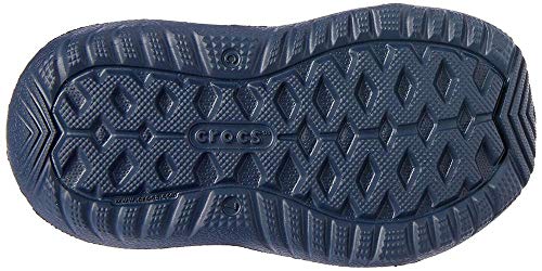 Crocs Swiftwater River Sandal, Sandalias de Punta Descubierta Unisex Niños, Azul (Navy/Flame 4ba), 28/29 EU