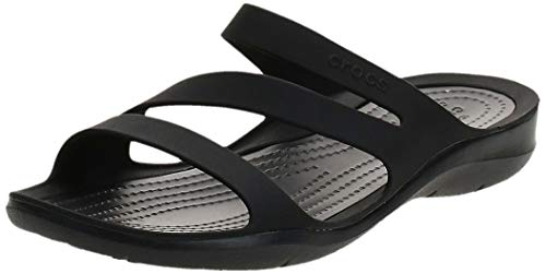 Crocs Swiftwater Sandal Women, Chanclas para Mujer, Negro (Black/Black), 37/38 EU