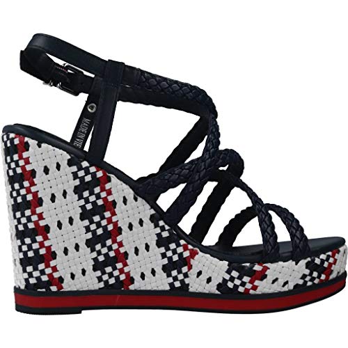 Cuña Mujer Tommy Hilfiger Interwoven High Wedge Marino 37