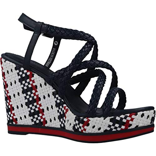 Cuña Mujer Tommy Hilfiger Interwoven High Wedge Marino 37