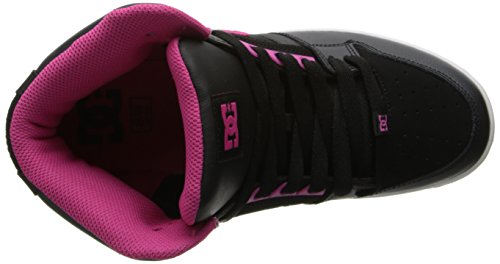 DC Rebound High J Shoe HCO, Zapatillas Altas para Mujer, Negro (Black/Fuchsia-BFU), 36 EU