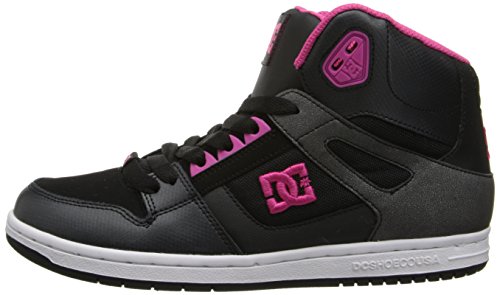 DC Rebound High J Shoe HCO, Zapatillas Altas para Mujer, Negro (Black/Fuchsia-BFU), 36 EU